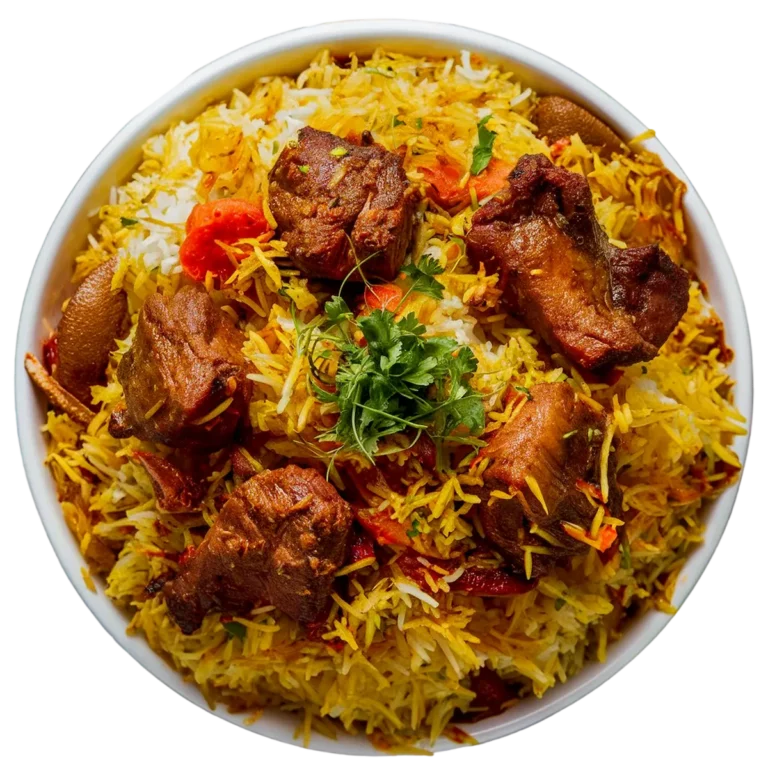 Authentic Hyderabadi Chicken Dum Biryani served at Pista House Kuwait